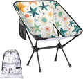 Honeybaby Folding Camping Chair Starfish Pattern Camping Chairs Lightweight Portable Chair Outdoor Foldable Chairs for Camping Travel Picnic Beach Hiking