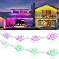 Fussion 200ft Permanent Outdoor Lights for House 2025 Smart RGB LED Outside Lights with APP Remote Control IP67 Waterproof Eternity Eaves Lighting for Christmas Halloween Holiday Party Daily