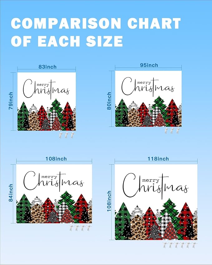 Beach Blanket Waterproof Sandproof OversizedChristmas Tree Classic Tartan Beach Mat with Corner Stakes Sand PocketsRed Black Farmhouse Buffalo Plaid Outdoor Picnic Mat for Travel Camping 95x80In