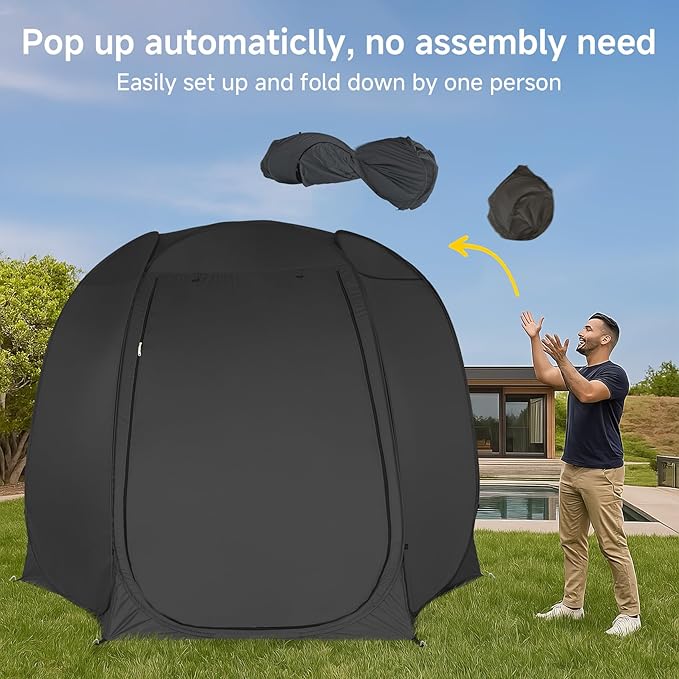 Alvantor Pop Up Screen Tent House Room Instant Outdoor Camping Canopy Sun Shelter Gazebo for Patio Backyard &amp Deck Privacy Tent(2-10 People 8'x8' 10'x10' 12'x12')
