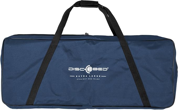 Disc-O-Bed XL Outdoor Modular 1 Person Single Camping Cot Portable Bed with 2 Height Options for Adults Sleep Solution for Tents Navy