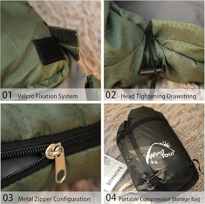 Sleeping Bags Lightweight Waterproof- Cold Weather Sleeping Bag Camping Hiking Outdoor Travel Adults Girls Boys Mens