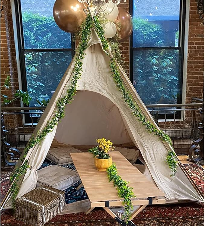 WINTENT Waterproof Cotton Canvas Teepee Tent with Stove Hole for 2-3 Persons
