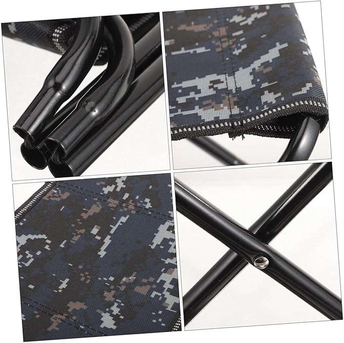 Portable Foldable Camping Stool Large Camouflage Lightweight Bench Portable Folding Chair for Hiking Fishing Outdoor Gardening and Travel