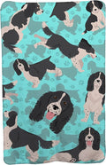 Caroline's Treasures MLM1041TBLT Black and White English Springer Spaniel Soft Travel Blanket with Bag Airplane Blanket Indoor Outdoor Camping Blanket for Traveling Picnics Beach Trips Concerts