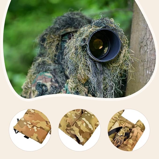 Camo Camping Chair Swing Seat Portable Lightweight Camping Stool on Tree Hammock Seat for Hunting Patio Hiking Backpacking