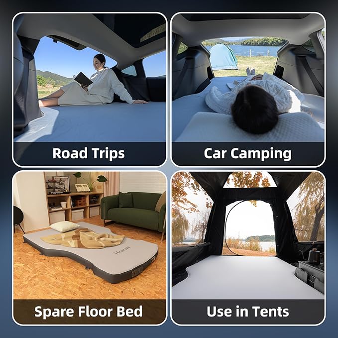 4.5inch Foam Mattress for Tesla Model Y Full Size Bed Vacuum Compression Roadtrip Job Shifts Nap Camping Guests &amp Home Rechargeable Pump and Eyemask Provided (2020-2024 Model Y)