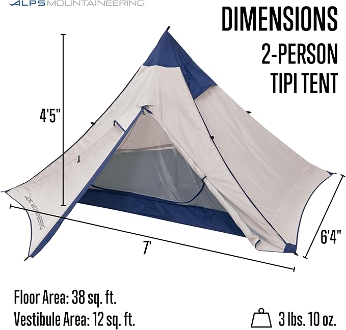 ALPS Mountaineering Trail Tipi 2-Person Lightweight Backpacking Tent