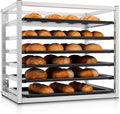 Zonon 6 Tier Wall Mounted Sheet Bun Pan Rack 28 x 18 x 21 Aluminum Baking Tray Racks Holds 6 Full-size Sheet Pans for Bakeries Restaurants Catering Kitchens