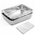 2 Pack 13 L Stainless Steel Commercial Bus Tubs and 50 Pack Plastic Meat Lug Liners Food Grade Meat Processing Tubs Lug for Dishwashing Kitchen Restaurant Utility