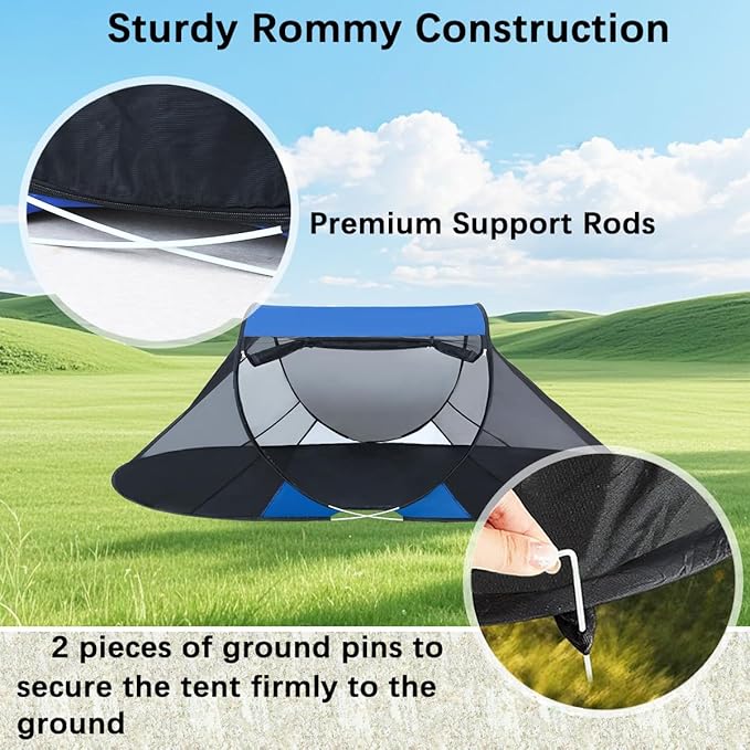 Akiky Pop Up Mosquito Tent for Camping1 Person Camping Tent with Bug Screen TentMosquito Net Foldable Portable for Adults Kids