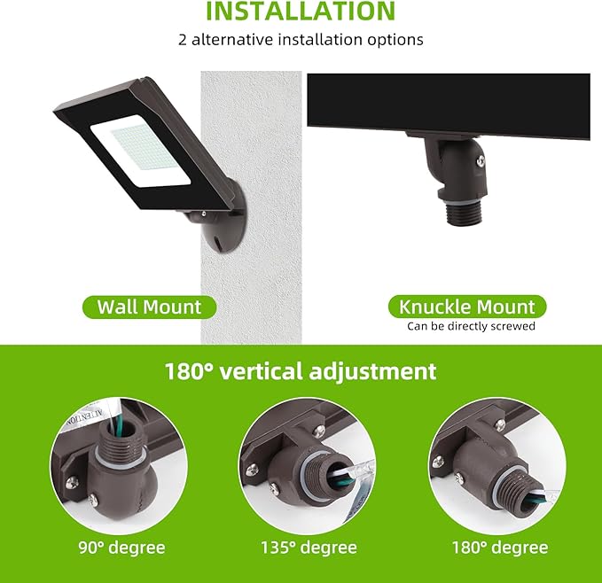 LED Flood Lights Outdoor 100W 13000LM IP65 Waterproof Adjustable Knuckle Mount LED Security Light800W Halogen Equiv5000K Daylight Dusk to Dawn Flood Light for Yard Garage2 Pack