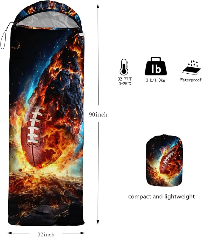 HOSIMA Dear Hunting Pattern Cold Weather Sleeping Bags for Kids AdultsBlack Light Weight Waterproof Sleeping Bags for Outdoors Hiking.
