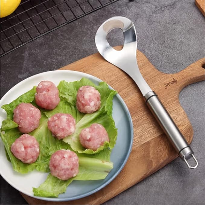 Meatball Maker Scoop Stainless Steel Meatball Maker Household Kitchen Press Fish Ball Spoon Ice Cream Baller Tool