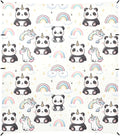 Camping Sun Shelters Cute Panda Unicorn and Cartoon Little Rainbow Beach Canopy 126 * 110.2in