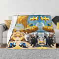Lemon Submarine 60x50 Printed Soft Fleece Blanket for Sofa Bed and Camping - Cozy Blanket for Travel Picnics Nighttime Use