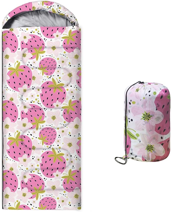 oaskys Camping Sleeping Bag - 3 Season Warm &amp Cool Weather - Summer Spring Fall Lightweight Waterproof for Adults Kids - Camping Gear Equipment Traveling and Outdoors