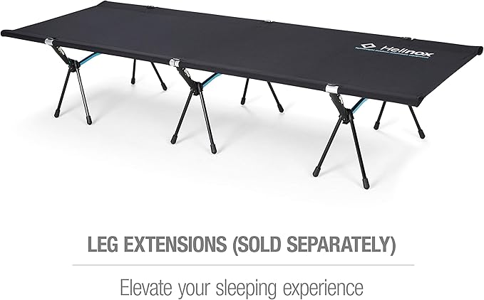 Helinox Cot One Lightweight Compact Collapsible Portable Camping Cot Regular Black