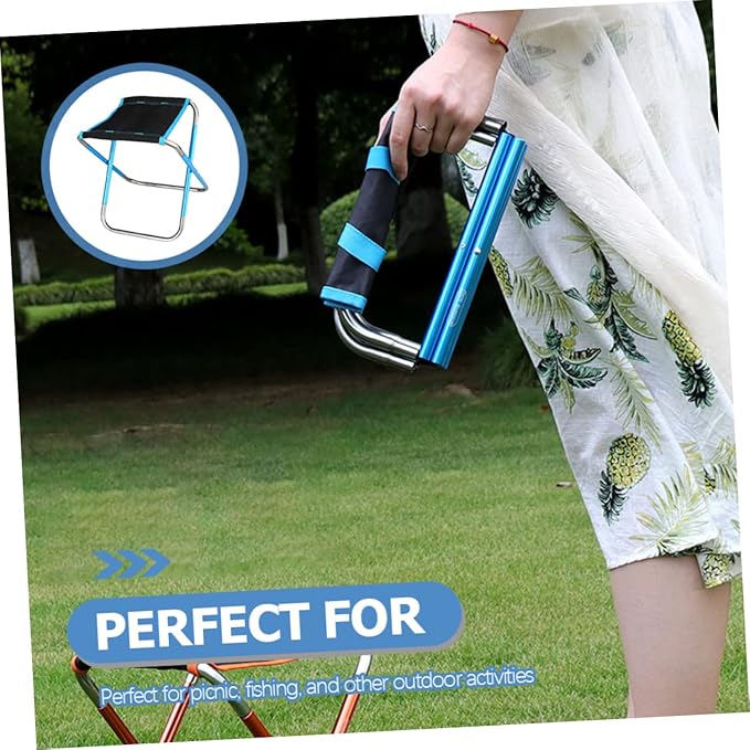 KICHOUSE Camping Supply Multi-Function Stool Folding Fishing Chair Portable Outdoor Stool