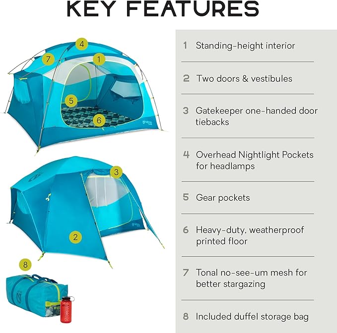 NEMO Equipment Aurora Highrise 3 Season Family Car Camping Tent