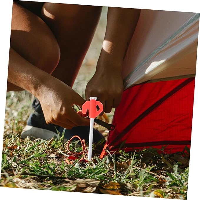 SUPVOX 20Pcs Heavy Duty Ground Stakes for Camping Tents Portable Windproof Tent Pegs for Outdoor Activities Durable Garden and Lawn Use Easy Installation Compact Design