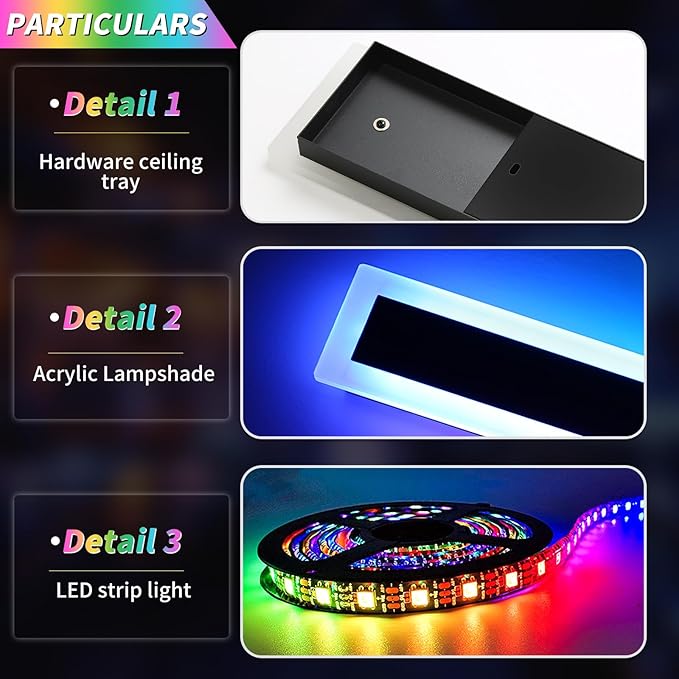 Widened 2 Pack Long RGB LED Wall Lights 39.3inch Modern Dimmable Outdoor Sconces 10 Colors Remote Control IP65 Waterproof Garage Wall Mount Lighting Fixtures for Entryway Yard Patio