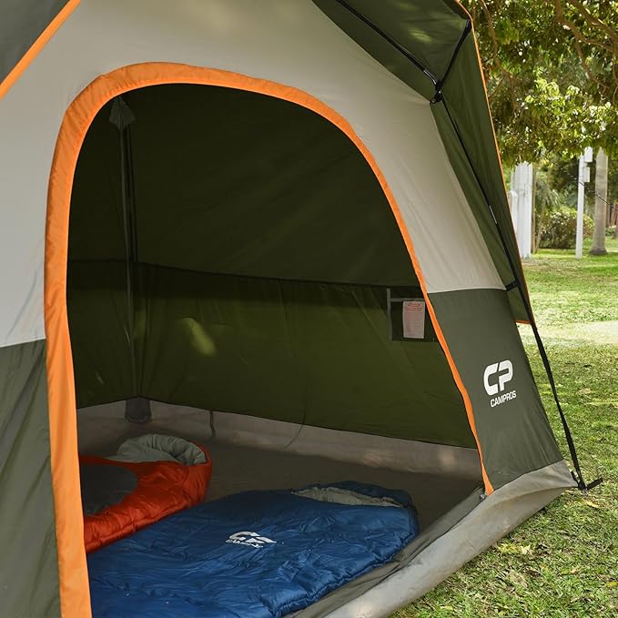Tents for Camping 4 Person Tent Waterproof Windproof Double Layer Camping Tent Easy Setup Dome Tent with Large Mesh Windows &amp Wider Door for Outdoor Camping &amp Hiking