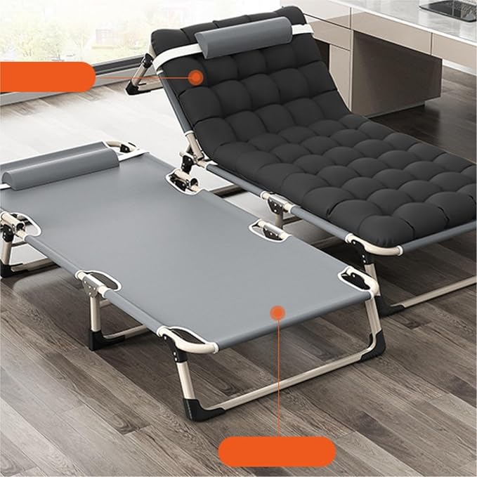 Folding Bed Office Lunch Break Folding Sheet Single Bed Home Simple Lunch Break Bed Outdoor Multi Functional Rest Leisure Bed for Outdoor Travel Home Office