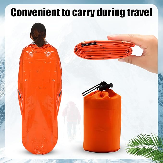 Macarrie 12 Pack Sleeping Bags Set with Compression Sacks 6 Camping Sleeping Bags for Homeless Adults and 6 Emergency Survival Sack for Hiking Outdoor Homeless Shelter Donation Supplies
