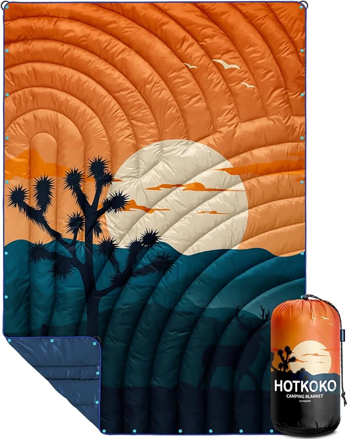 Camping BlanketLightweight Puffy Printed Camping Blanket Packable Outdoor Blanket for CampingTraveling Stadium Hiking Picnics