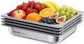 VEVOR 4 Pack Stainless Steam Hotel Pan 1/2 Size Table Steam Pan 2.5 Inch Deep Anti Jam Restaurant Supplies Reusable Rustproof Catering Storage for Home Party Restaurant Hotel Buffet