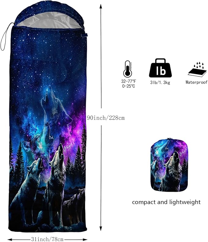 Print sleeping bagsleeping bagsOutdoor Camping Sleeping BagSuitable For Children Boys And Girls PortableWaterproofCompact And LightweightGreat For Outdoor CampingBackpacking And Hiking