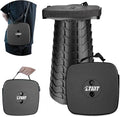 Upgraded Square Folding Stool Max Load Capacity 485lbs Portable Collapsible Seat Telescoping Foldable Stool for CampingFishingHikingTravel