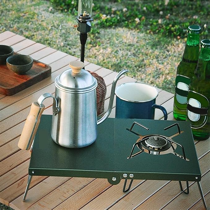 Camp Table Universal Stove Wind-Proof Camping Foldable Picnic Saves Space Folding Insulation BBQ for Outdoor