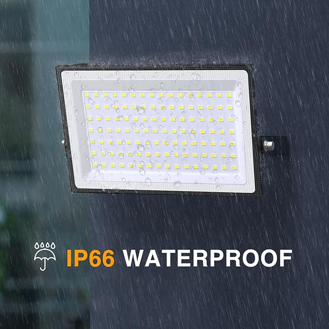 Onforu 120W LED Flood Light Outdoor 12000LM Security Lights IP66 Waterproof Outdoor LED Lights 6500K Daylight White Floodlight for Garage Yard Garden Stadium Playground Arena(2 Pack)