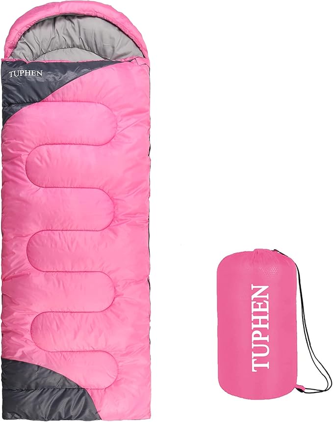 tuphen- Sleeping Bags for Adults Kids Boys Girls Backpacking Hiking Camping Microfiber Liner Cold Warm Weather 4 Seasons Indoor Outdoor Use Lightweight &amp Waterproof