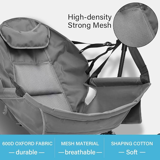 outdoor basic Adjustable Camping Folding Chair with Footrest - Portable Zero Gravity Lounge Chair for Beach Lawn Picnic Fishing &amp Backpacking Trips Supports 600lbs