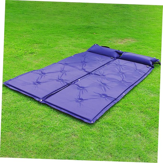 Happyyami Automatic Inflatable Camping Sleeping Pad Dampproof Wear Resistant Design for Travel Outdoor Activities with One Pillow for Easy Storage Comfort