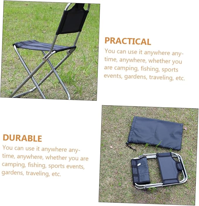 1pc Lightweight Portable Stool Folding Chair for Outdoor Camping Fishing Easy to Carry