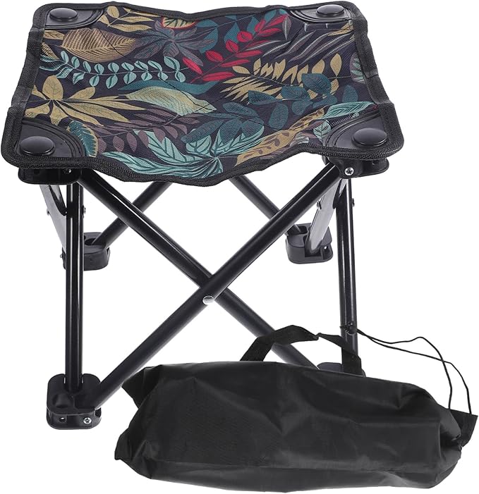 Multi-Functional Folding Stool Small Camping Bench Oxford Easy to Fold for Outdoor Camping Fishing