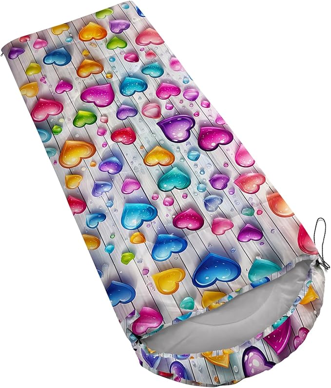AILONEN Cartoon Camping Sleeping Bag for Boys Girls AdultsLightweight &amp Waterproof3 Season Warm &amp Cold WeatherPortablePrinted Sleeping BagTravelingCampingHiking