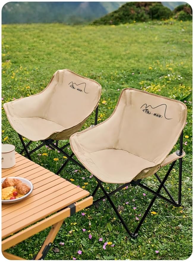 One Lightweight Portable folding Camping Chairs for Adults &amp Teens foldable Khakiit is perfect for the beach fishing outdoor barbecues Outdoor hikingBeach Picnics... Includes a carrying ba