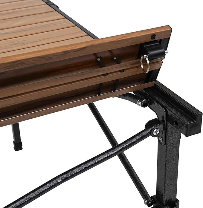 ALPS Mountaineering Overlanding Table Aluminum Roll-Top with Wood-Look Adjustable Height
