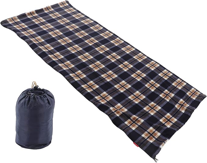 Fleece Sleeping Bag Portable Travel Warm Sleeping Bag Sleeping Bag Liner Ultralight Travel Sleeping Bag for Adults Outdoor Camping Hiking Climbing