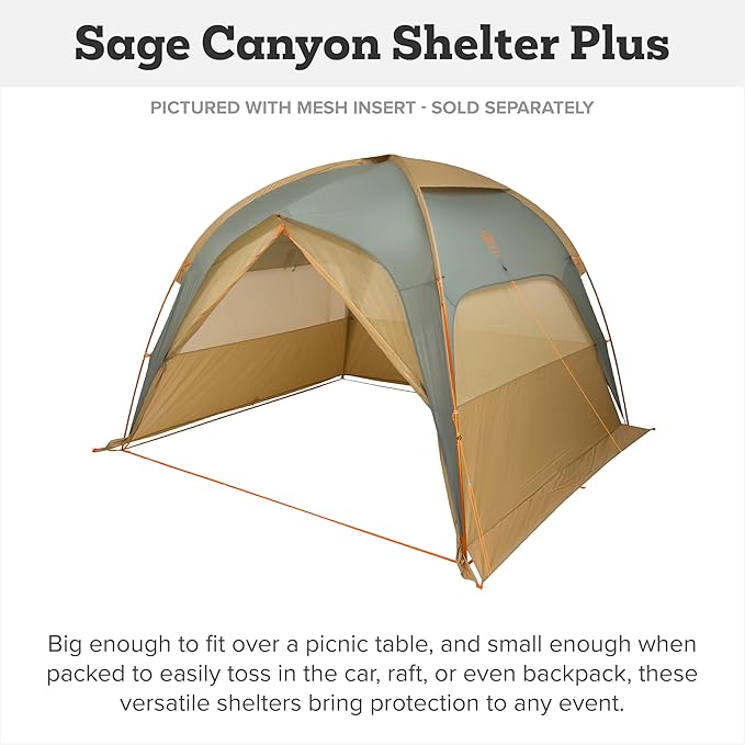 Big Agnes Sage Canyon Shelter Plus - Camping Tent Accessories Pop Up Sun Shade Canopy