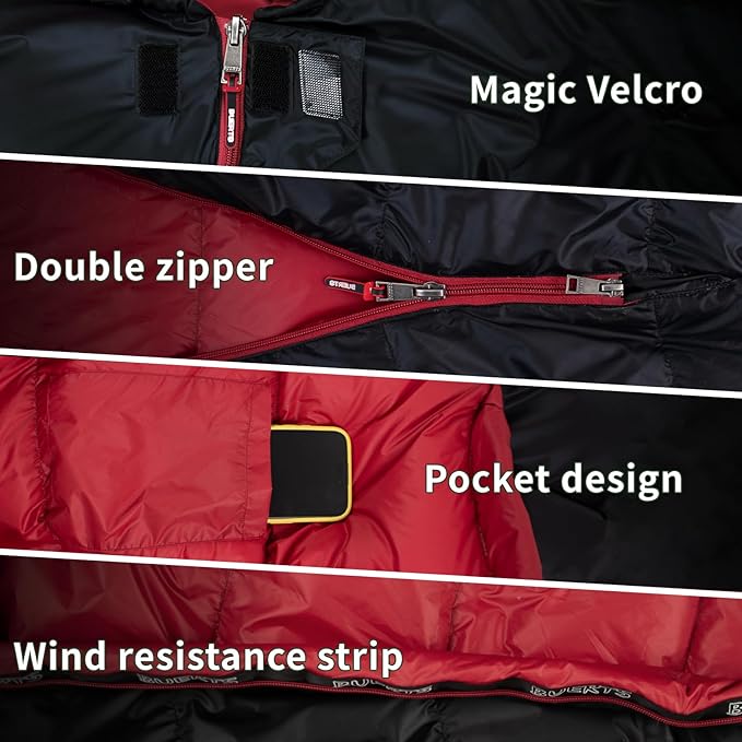Down Backpacking Sleeping Bag 620FP Lightweight Sleeping Bag for Adult Backpacking Hiking Camping. with Compression Bag.