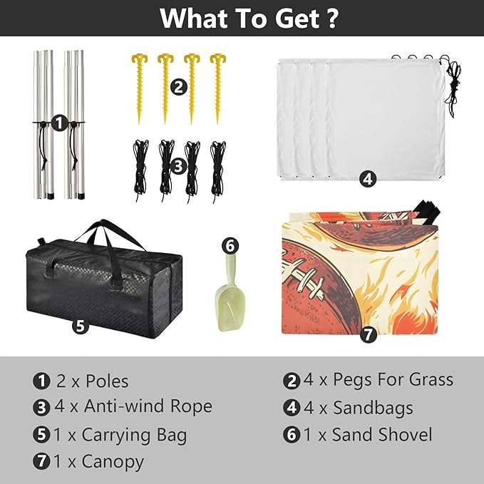 Rugby Pattern (35) Camping Sun Shelter Beach Tent Portable Beach Sun Shade Outdoor Canopy for Camping Trips Fishing Picnic