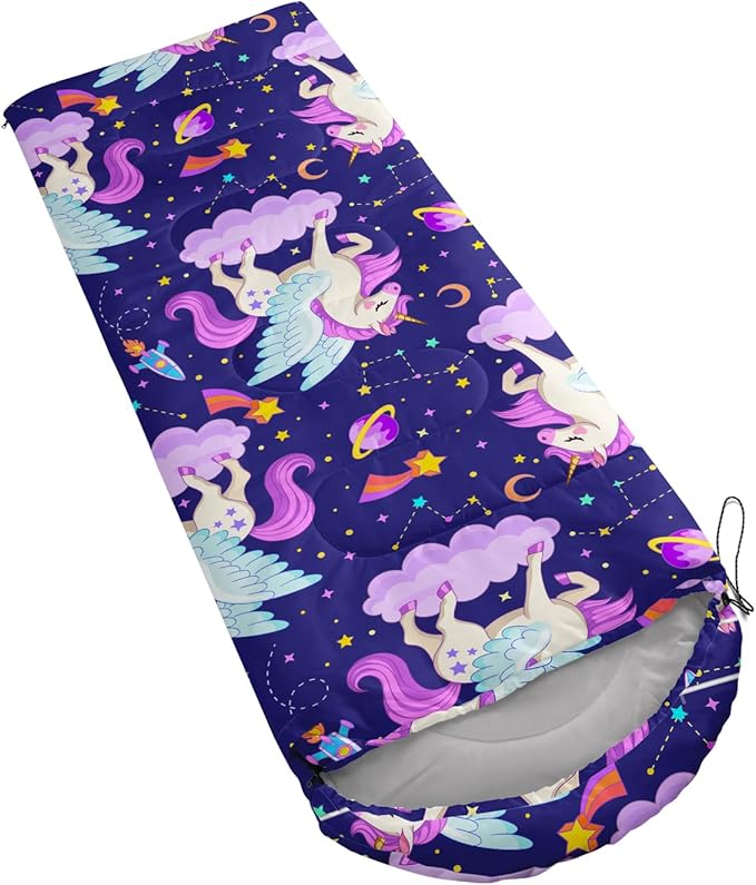 AILONEN Cartoon Camping Sleeping Bag for Boys Girls AdultsLightweight &amp Waterproof3 Season Warm &amp Cold WeatherPortablePrinted Sleeping BagTravelingCampingHiking