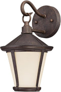 Westinghouse 6204100 Darcy One-Light LED Outdoor Wall Fixture Victorian Bronze Finish with Amber Frosted Glass