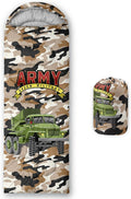 AILONEN Cartoon Car Sleeping BagsLightweight &amp Waterproof3 Season Warm &amp Cool WeatherCute Stars Printed Vehicles Transportation Sleeping Bags for BoysKidsAdults TravellingOutdoors